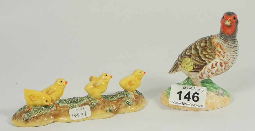 Beswick Partridge JBB2 and Chicks