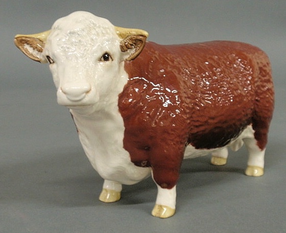 Beswick porcelain bull titled