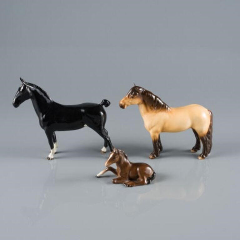 BESWICK PORCELAIN HORSESThree