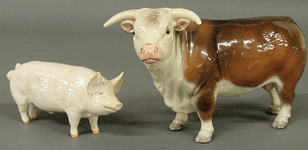 Beswick porcelain white hog
