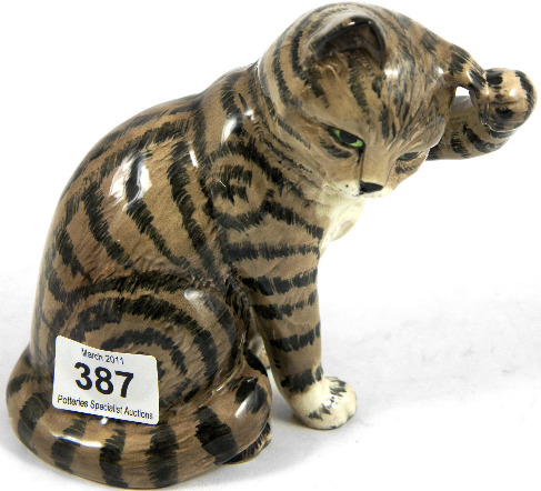 Beswick Seated Cat Scratching Ear