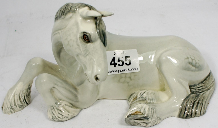 Beswick Shire Mare Lying in Grey