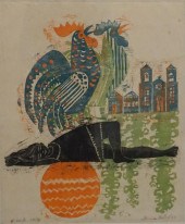 BETBOL, RECLINING GIRL AND TWO