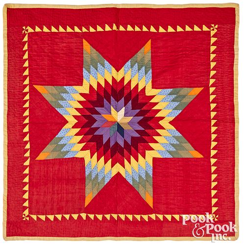 BETHLEHEM STAR CRIB QUILT, CA.