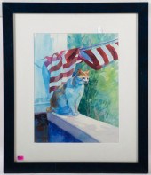 BETSY GOLDSBOROUGH. CAT ON LED