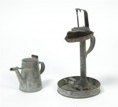 BETTY LAMP AND TIDY.  American