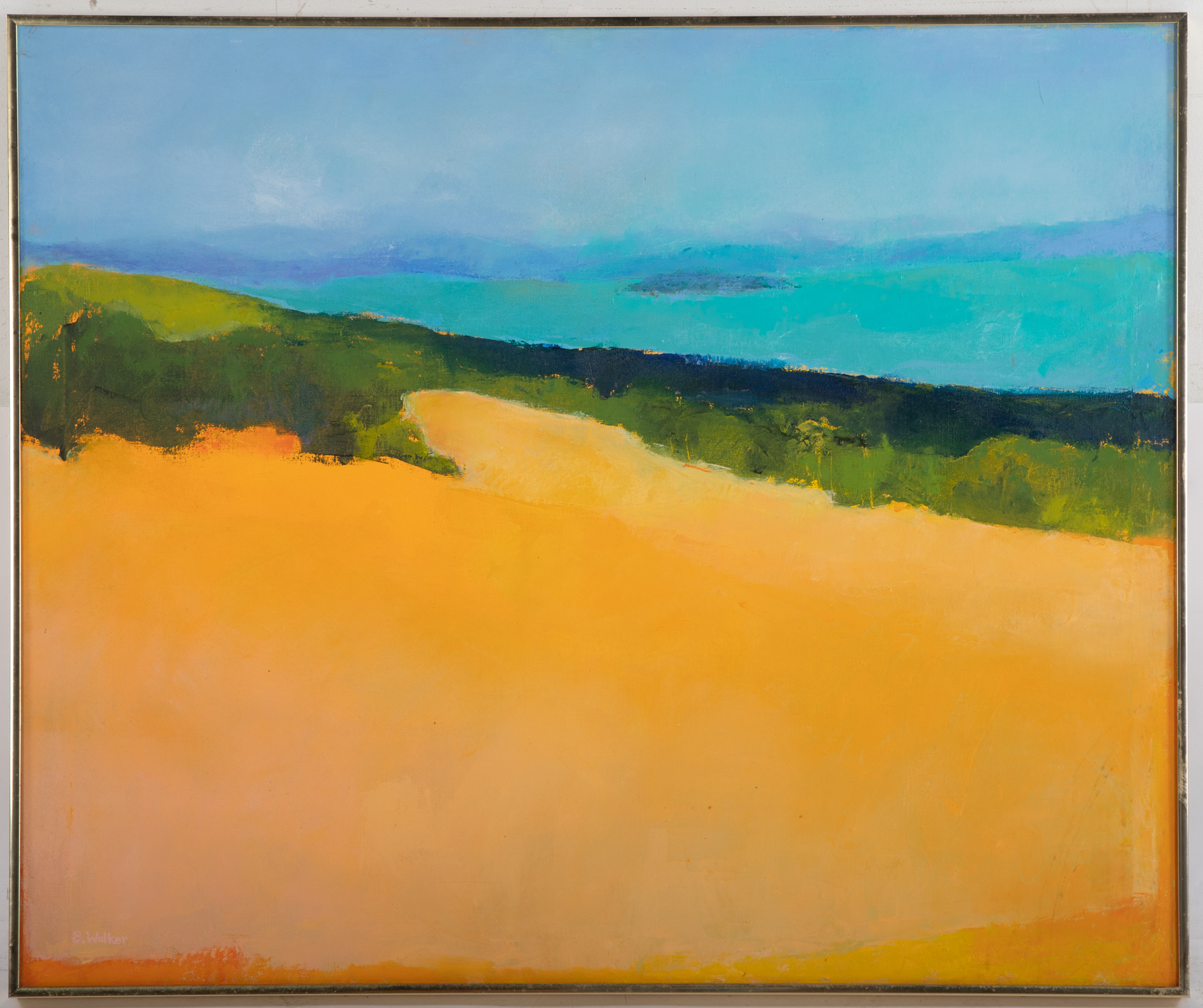 BEV WALKER. BEACHSCAPE, OIL ON