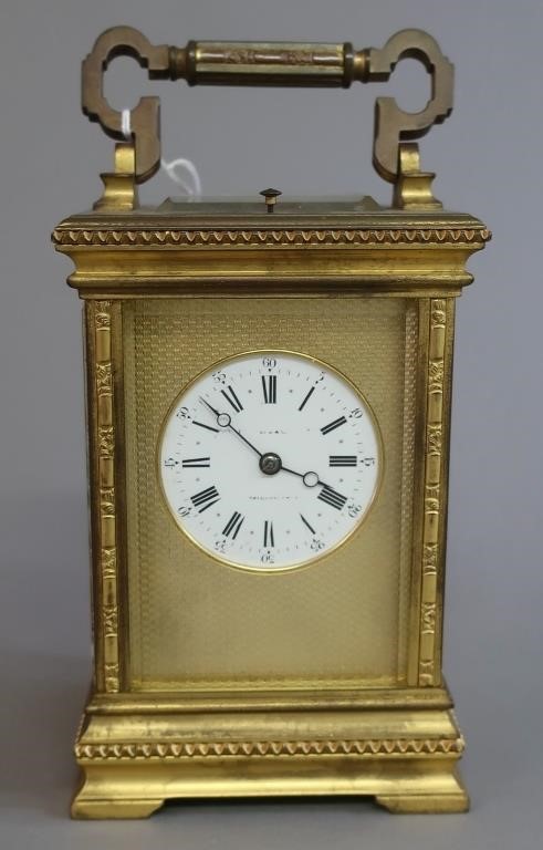Beveled glass and gilt carriage