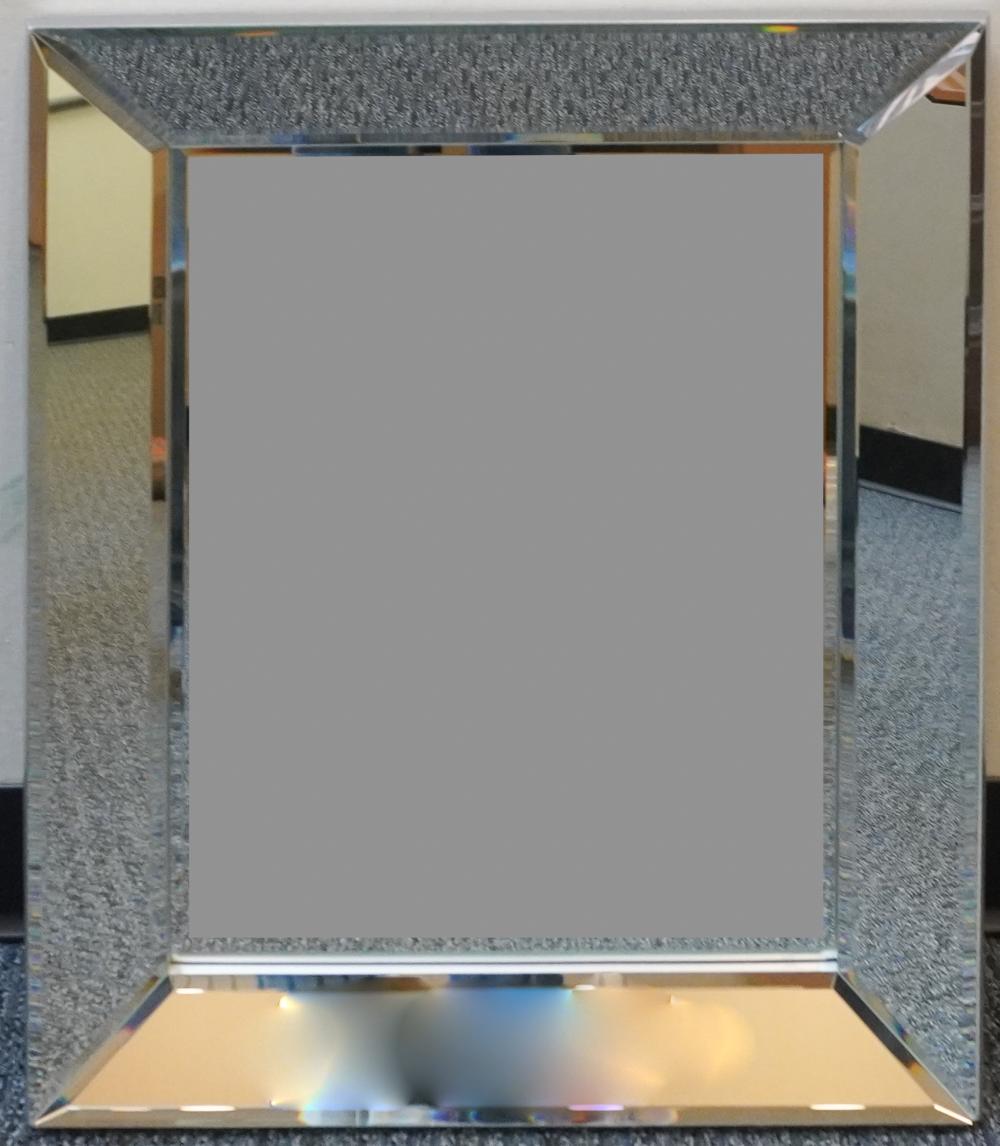 BEVELED GLASS MIRROR, FRAME: 24 X