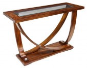 BEVELED GLASS TOP MAHOGANY CON