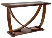 BEVELED GLASS TOP MAHOGANY CON