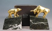 BEY-BERK BRASS BULL AND BEAR O
