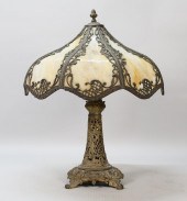 B&H STYLE SLAG GLASS LAMP8 pan