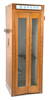 BI-FOLD DOOR WOODEN PHONE BOOT