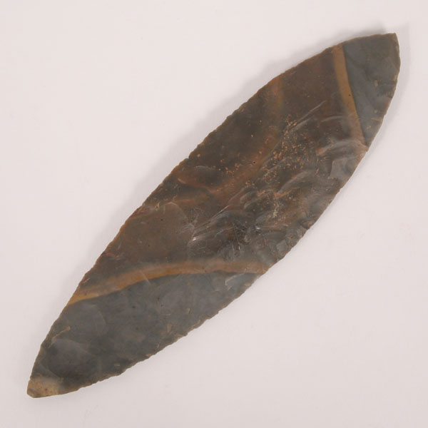 Bi-point knife; grey flint.  5