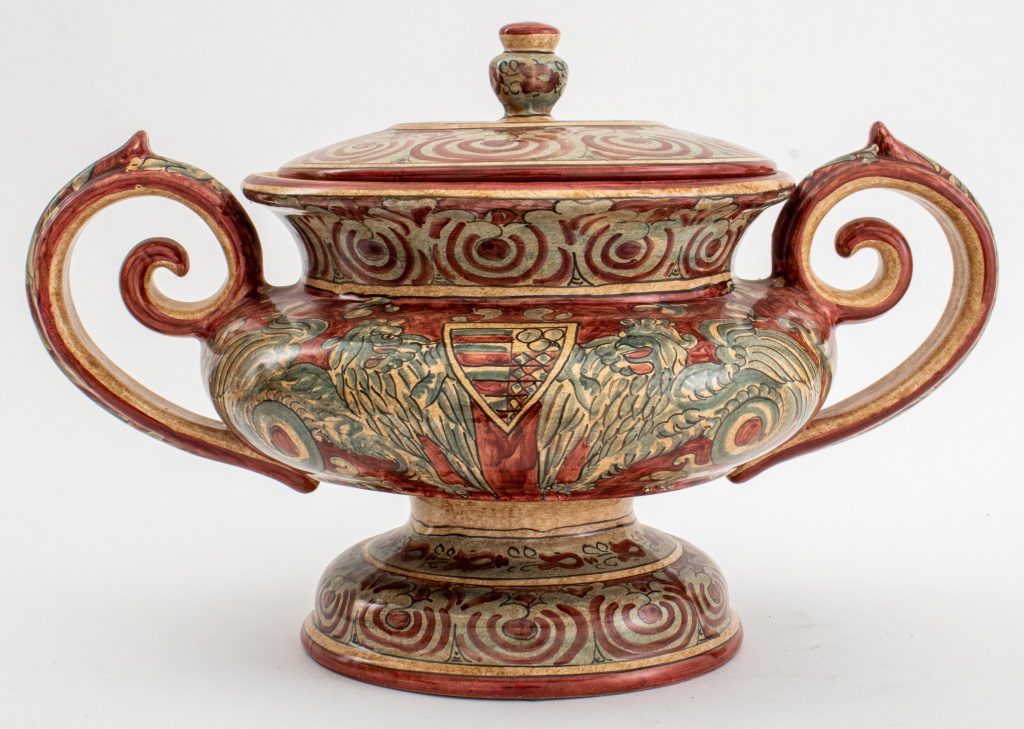 BIAGIOLI GUBBIO ITALIAN CERAMIC URN