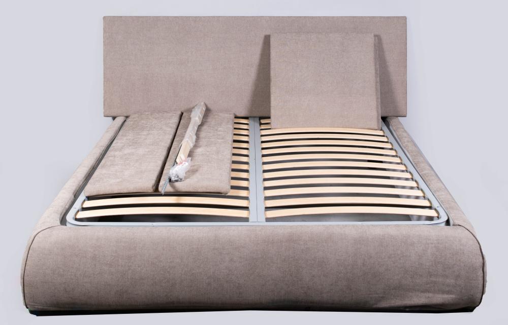BIANCA BED FRAME (BROWN) WITH RAILS