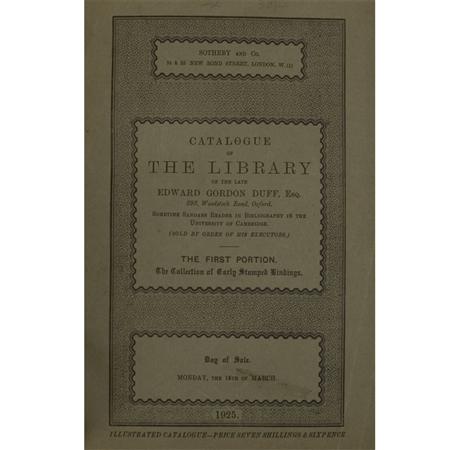 [BIBLIOGRAPHY] Catalogue of the