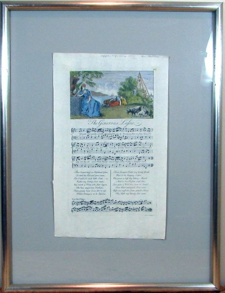 Bickham engraving on sheet music