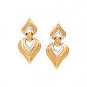 BICOLOR GOLD AND DIAMOND EARCL