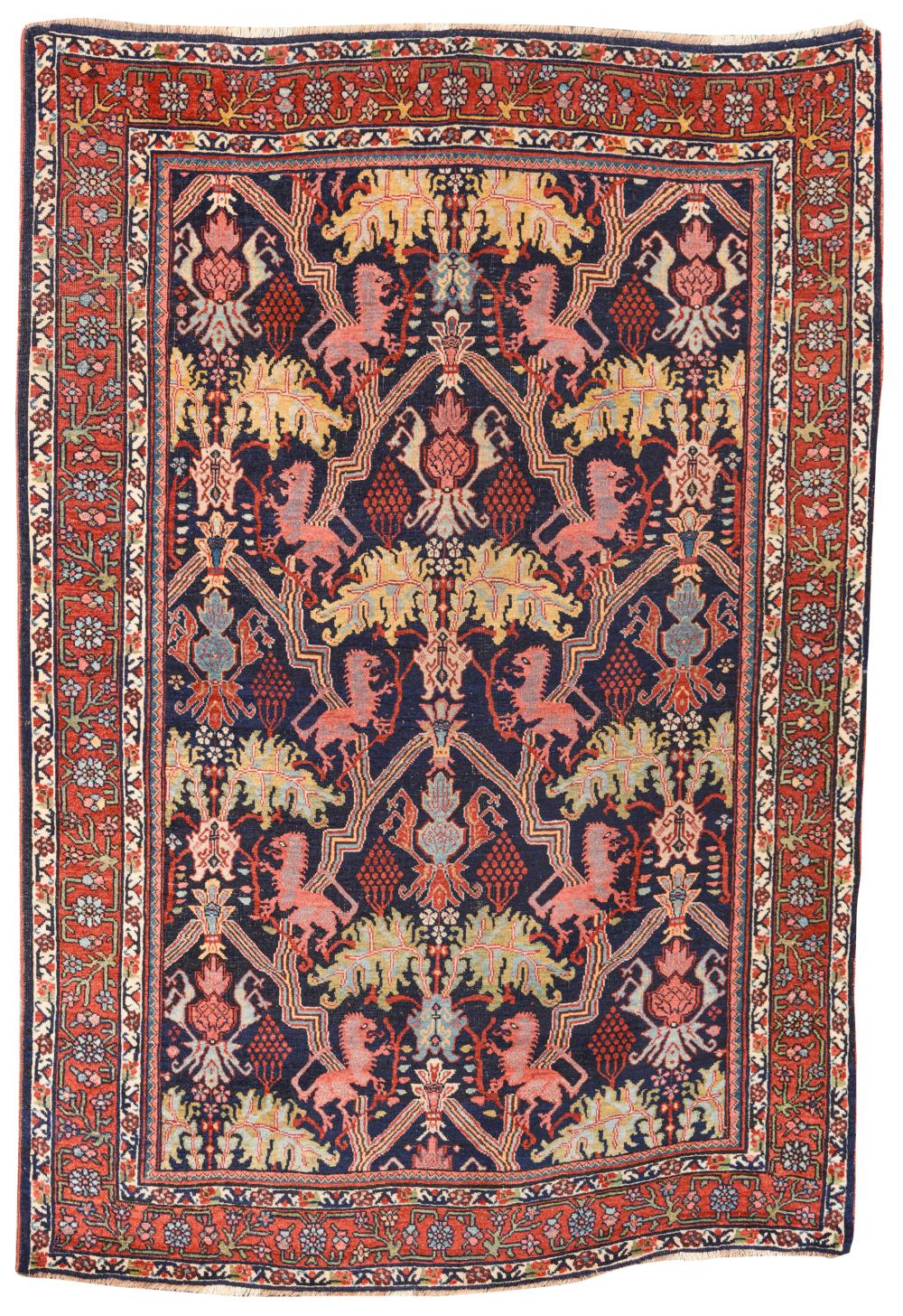 BIDJAR LION RUG, PERSIA, LAST