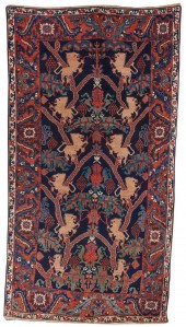 BIDJAR LION RUG, PERSIA, LAST