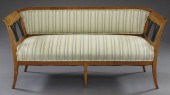 Biedemier fruitwood settee wit