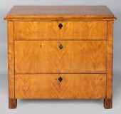 BIEDERMEIER BIRCH CHEST OF DRA