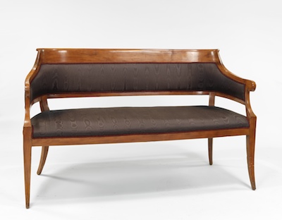 Biedermeier Birch Settee ca.