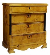 BIEDERMEIER BURLED BIRCH FOUR-