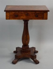BIEDERMEIER BURLWOOD PEDESTAL