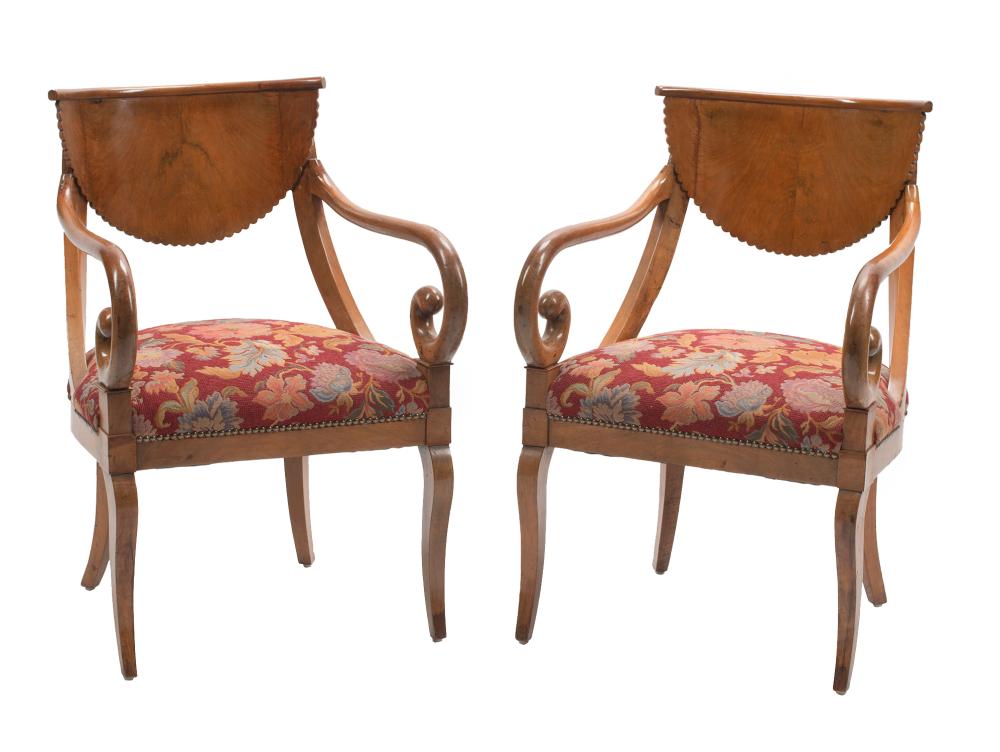 BIEDERMEIER CARVED FRUITWOOD