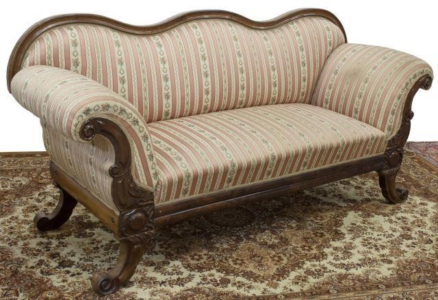 BIEDERMEIER CARVED & UPHOLSTERED