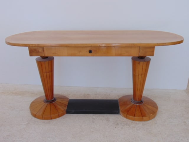 BIEDERMEIER DOUBLE PEDESTAL OVAL