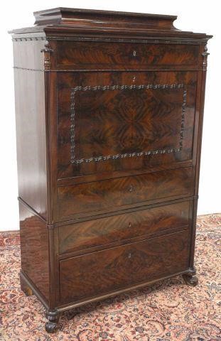 BIEDERMEIER FIGURED MAHOGANY