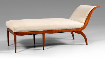 Biedermeier fruitwood chaise,