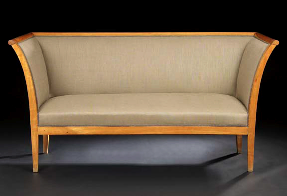 Biedermeier Fruitwood Settee, 