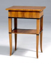 Biedermeier fruitwood sewing t