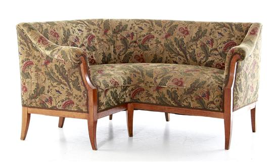 Biedermeier fruitwood upholstered