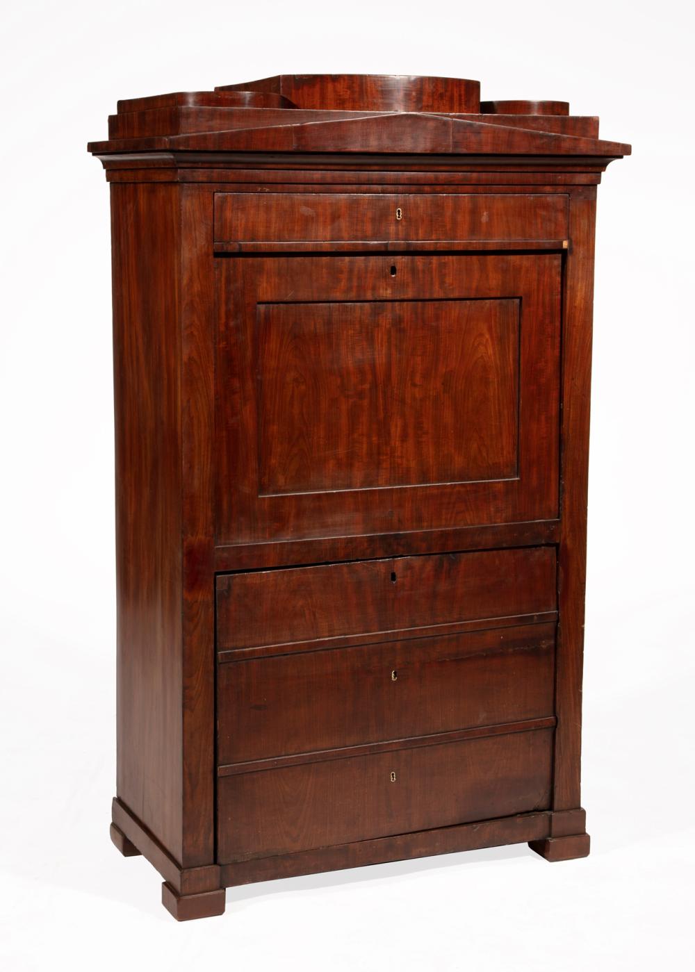 BIEDERMEIER MAHOGANY SECRETAIRE A