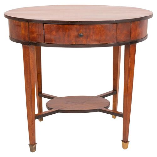 BIEDERMEIER OVAL WRITING TABLE,