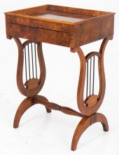 BIEDERMEIER STYLE BURL WALNUT