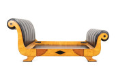 BIEDERMEIER STYLE BURLWOOD QUE