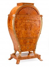 BIEDERMEIER-STYLE BURLWOOD SEC