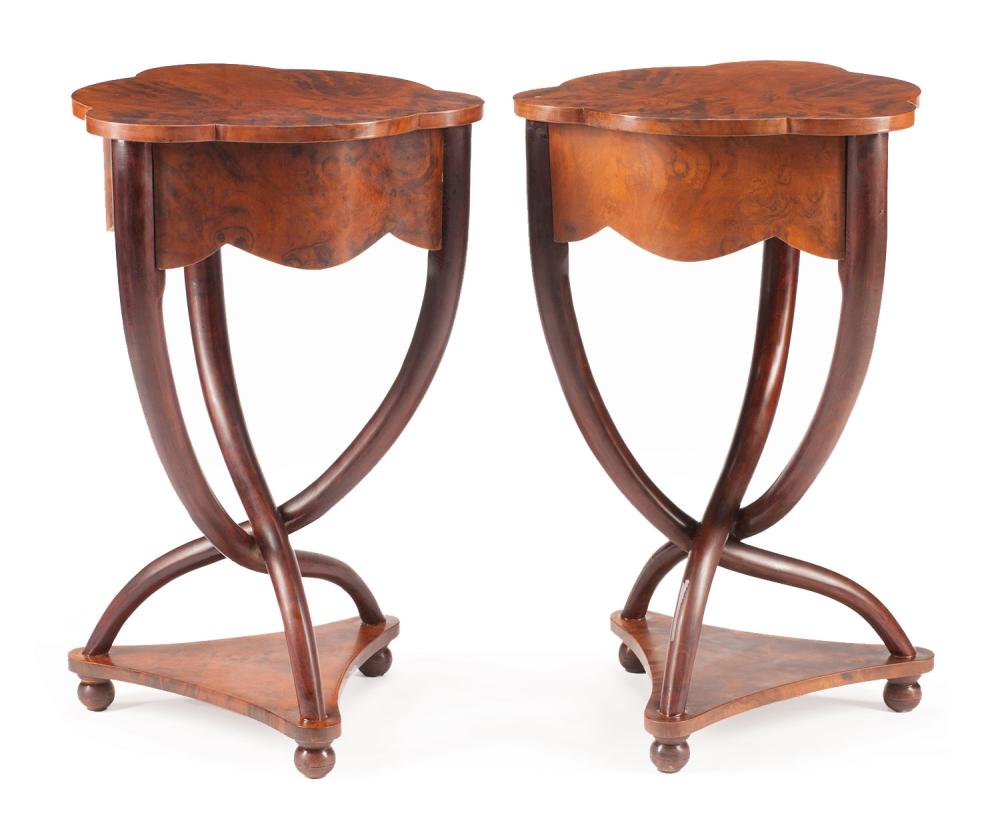 BIEDERMEIER-STYLE BURLWOOD SIDE