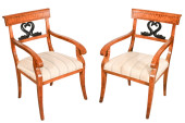 BIEDERMEIER STYLE CARVED UPHOL