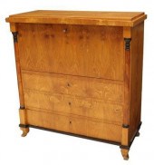 BIEDERMEIER STYLE FIGURED ASH
