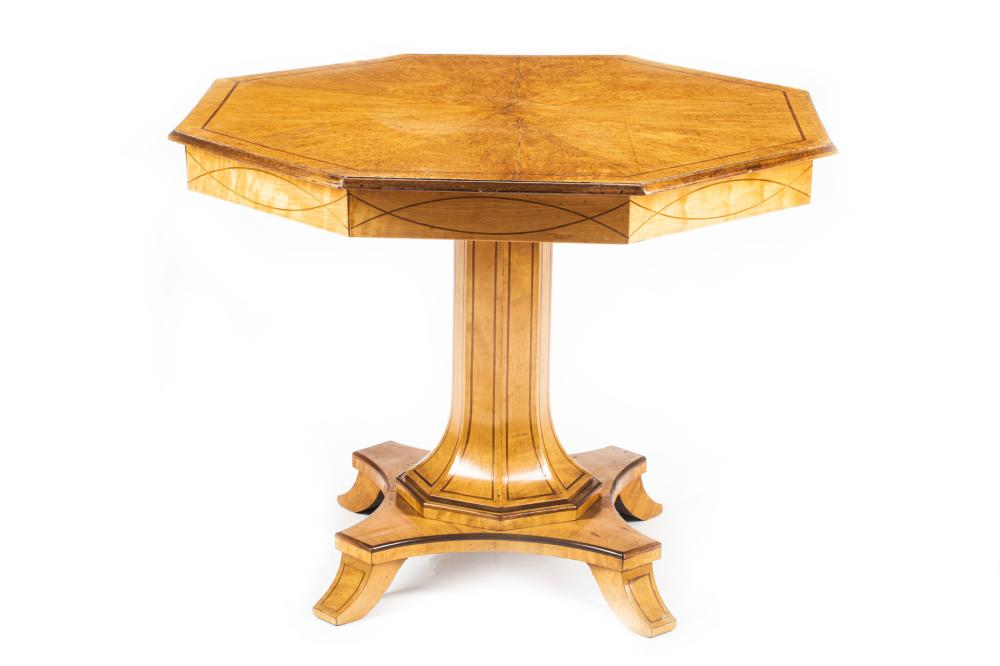 BIEDERMEIER-STYLE INLAID BURLWOOD