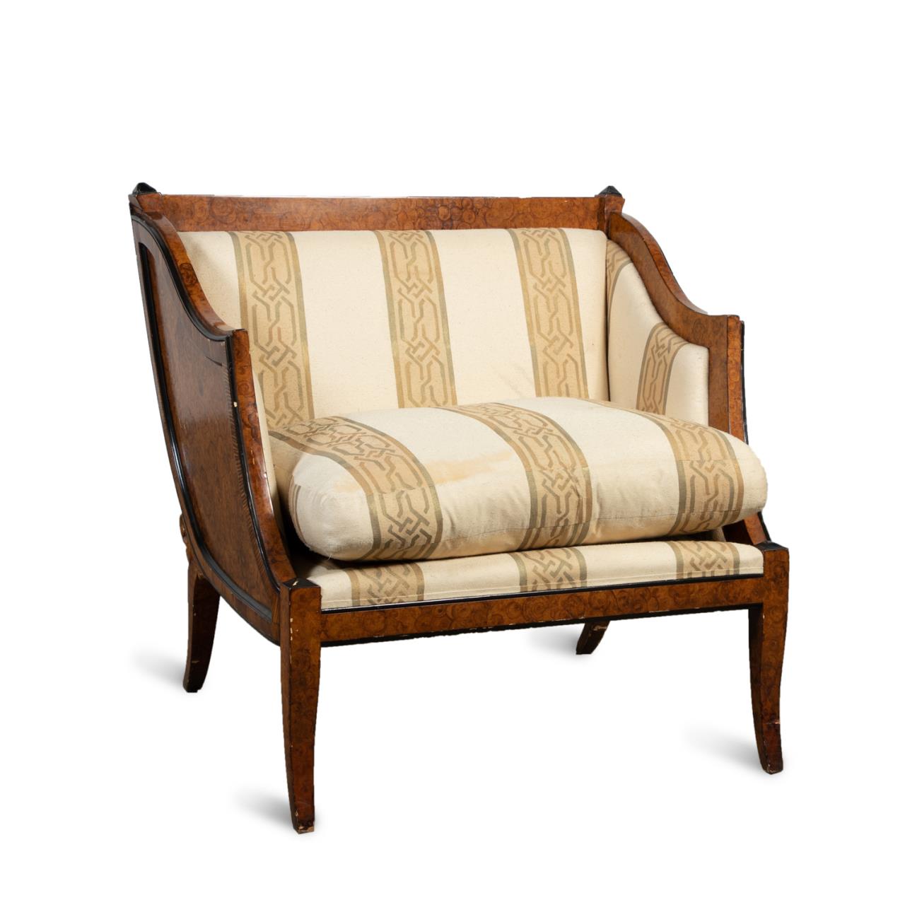 BIEDERMEIER STYLE PAINTED BURL WOOD