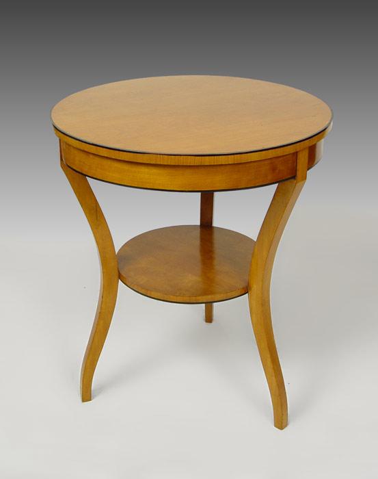 BIEDERMEIER STYLE SIDE TABLE: Two